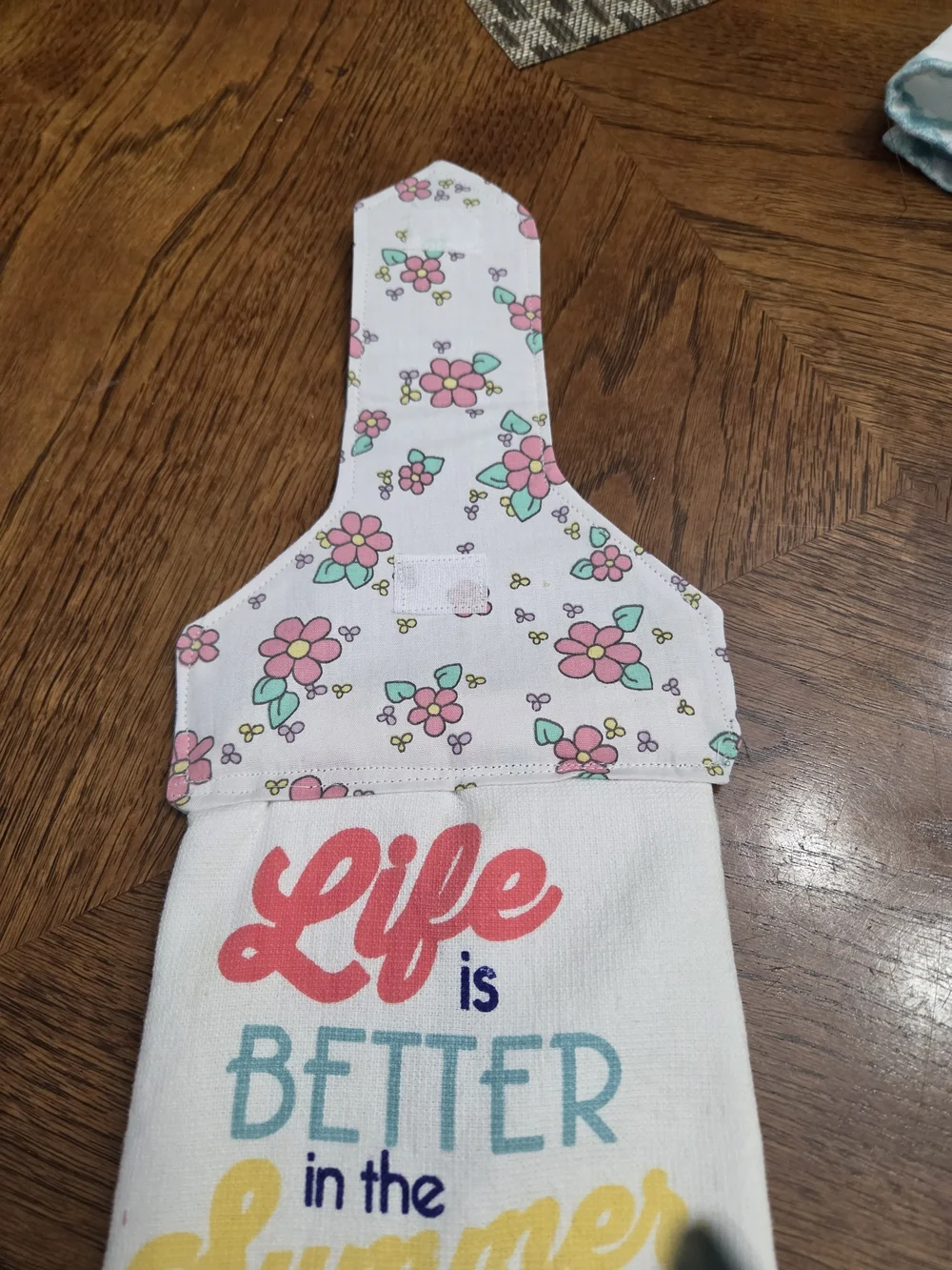 Life Is Better in Summer Blue Ice Cream Truck Kitchen Towel - Blue